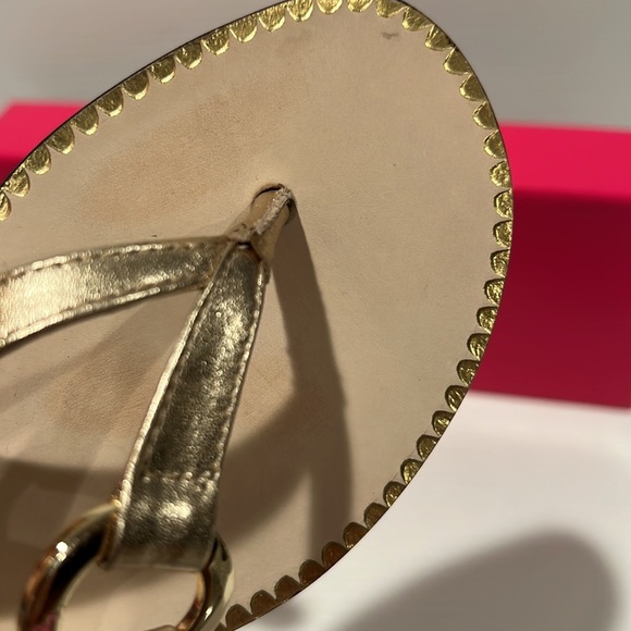 Lilly Pulitzer Gold Metallic Sandals - Size  7M - NWT - Picture 8 of 10